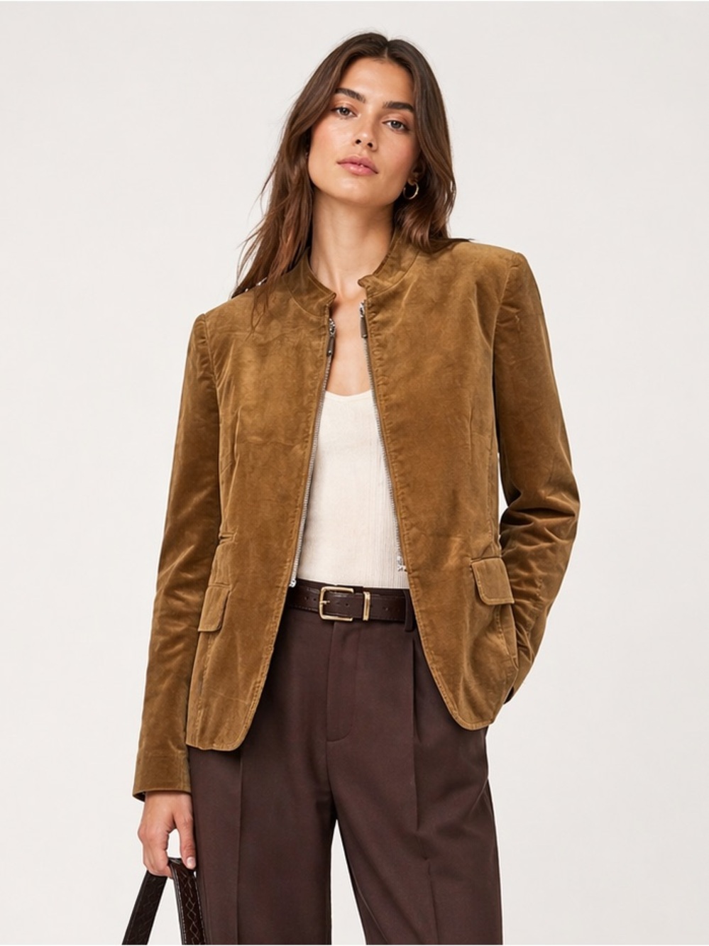 Della Spiga Italy velvet Full Zip Jacket blazer outerwear